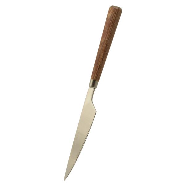 ステーキナイフ 22cm パッカーウッド ステンレス （ カトラリー ステンレス製 ）