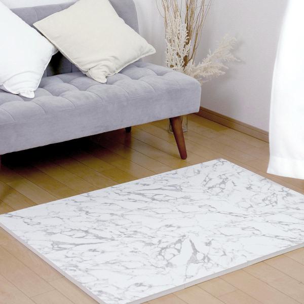 ジョイントマット 抗菌加工 大理石柄 約30×30cm 厚手 厚さ約20mm 6枚入り ふち付き （...