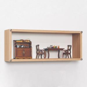 コレクションケース 45×17cm 置き掛け両用 BOX型 フィギュア L401 （ ケース アクリル ボックス 収納 ディスプレイ 保管 透明 薄い 薄型 2way 棚 壁 壁面 ）｜interior-palette