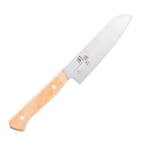 小三徳包丁 14.5cm 関孫六 しらあい 日本製 貝印 （ 料理包丁 三徳包丁 キッチンナイフ 文化包丁 白木ハンドル ）｜interior-palette