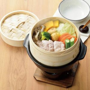 せいろ付き寄せ鍋 コンロセット 陶器製 和ごころ懐石 卓上鍋 （ 懐石鍋
