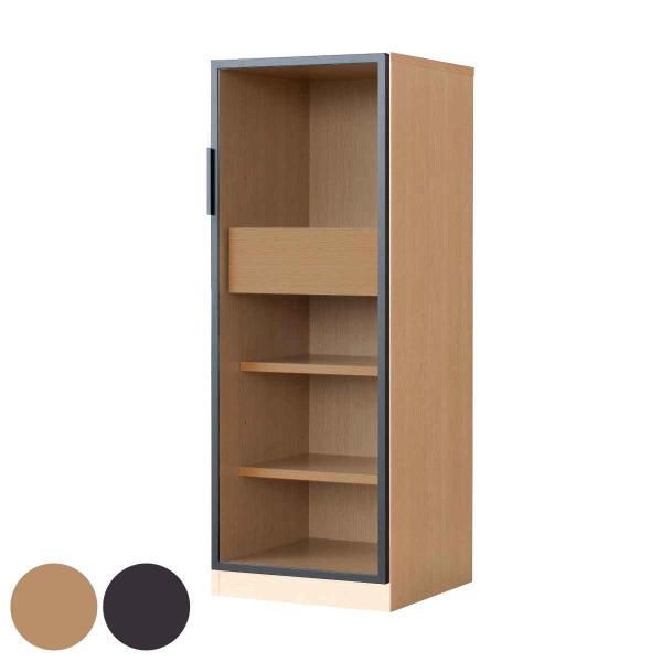 ガラスキャビネット ミドルタイプ リビング収納 LOCKO 日本製 約幅45cm （ 開梱設置 キャ...