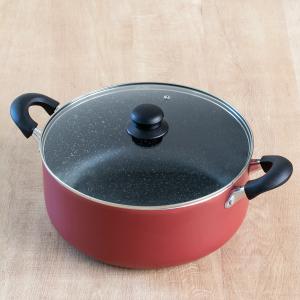 パール金属 両手鍋 30cm 深型 IH対応 ママディナー 大型鍋 （ ガス火