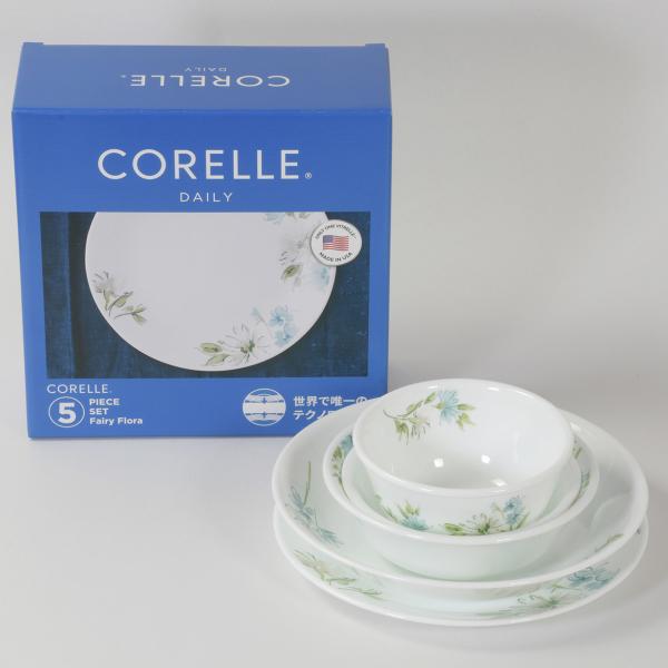 食器 5点セット CORELLE コレール フェアリーフローラ 強化ガラス （ 食洗機対応 電子レン...