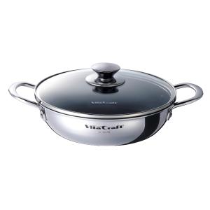 涅 IH対応 窒化鉄いため鍋 24cm スタンド式ステンレス蓋付 MB-2581 ( 1