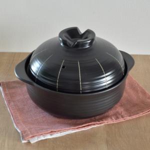 土鍋 8号 直火専用 墨十草 ニューなんでも土鍋 （ ガス火専用 卓上鍋