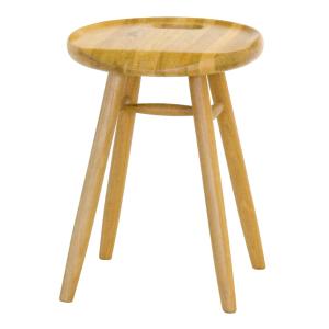 スツール オーク無垢材 座面高42cm （ 開梱設置 丸 椅子 いす チェア サイドテーブル ナイトテーブル 天然木 完成品 木製 ）｜interior-palette