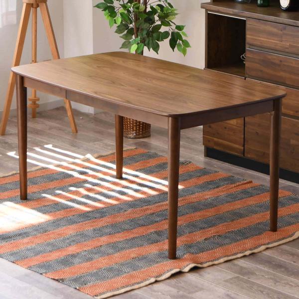 ダイニングテーブル 幅135cm ゴルド （ 4人掛け 引き出し 収納付き 食卓 テーブル 長方形 ...