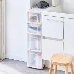Fits キッチン収納 キッチンスリムストッカー3段 ホワイト ｜ 隙間収納