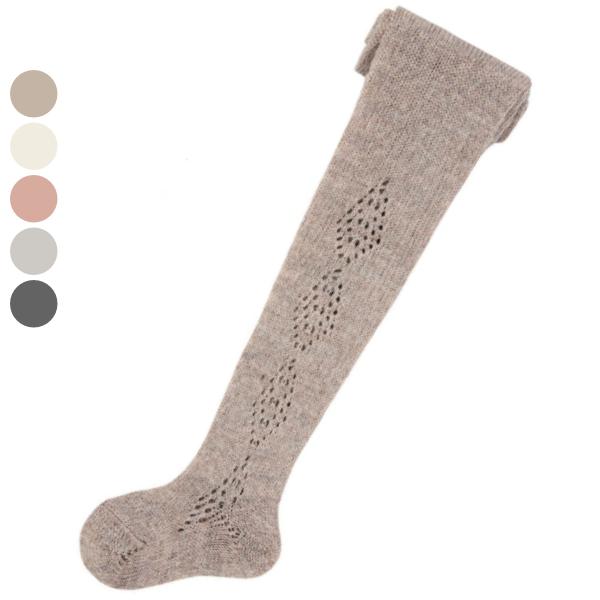 タイツ condor 子供 98〜106cm メリノ ウールブレンドタイツ サイド ダイアモンド オ...