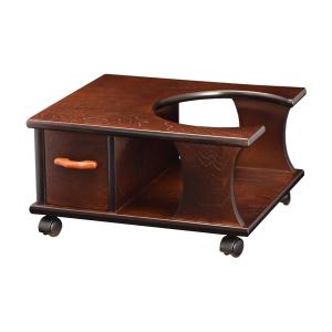 お座敷ワゴン 和風 ポットワゴン キャスター付き 和風ワゴン 木製 欅
