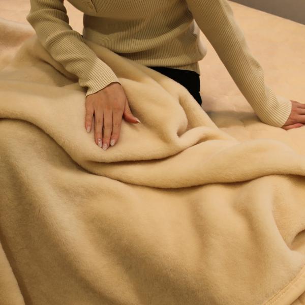 ニューマイヤー毛布 シングル ウール100% 洗濯機OK 洗える 軽量 日本製 （ 毛布 140×2...