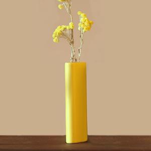 花瓶 ポム カドミウムイエロー フラワーベース （ 花ビン 花びん 花器 ベース フラワー 花 飾る 花入れ セラミック ）｜interior-palette