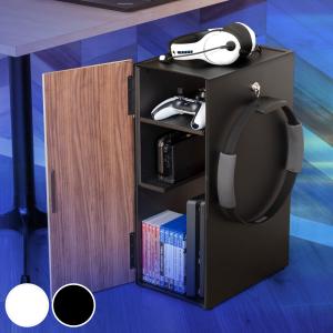 Bauhutte(バウヒュッテ) ゲーム機収納ラック スライダー式 ブラック