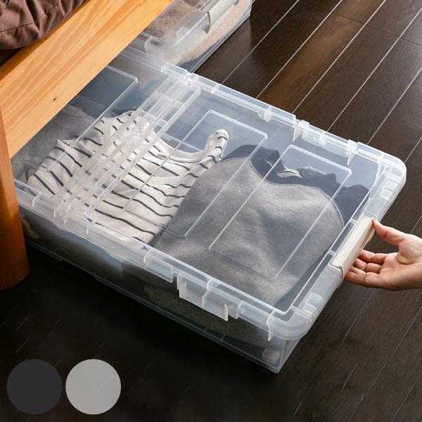 収納ケース ベッド下 幅39×奥行80×高さ17cm 収納ボックス 縦置き横置き 連結可能 コロ付き...