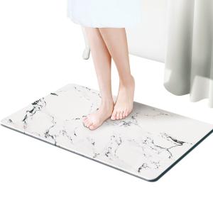 珪藻土バスマット さらっと快適足さら珪藻土バスマット 大理石柄 40