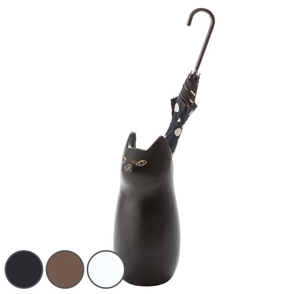 傘立て ネコ 45cm 陶器 （ 傘たて 猫 玄関収納 スリム アンブレラスタンド かわいい 猫グッ...