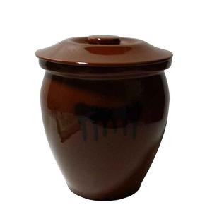 在庫・未使用品】常滑焼 久松 かめ 丸壺蓋付 10号 18.0L : 厨房機器