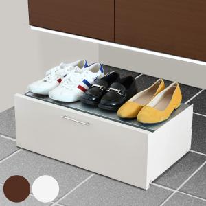 玄関収納 下駄箱下収納ボックス 幅52cm ライトブラウン 軽量 木製 桐材