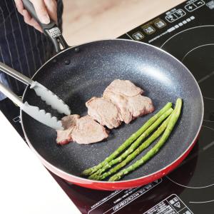 フライパン 33cm IH対応 超ビッグ マーブルダイヤモンドコート （ ガス火 IH 対応 浅型フライパン アルミフライパン 片手鍋 ）