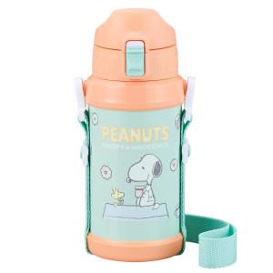 水筒 600ml ダイレクトステンレスボトル スヌーピー （ SNOOPY 直飲み 保冷専用 ステンレスボトル ダイレクトボトル ワンタッチ ）｜interior-palette