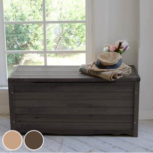 ガーデンベンチ 天然木製ボックスベンチ L 幅106cm （ ベンチ 木製 屋外 物置き 屋外収納 ウッドチェア 天然木 庭先 ガーデンファーニチャー ）｜interior-palette