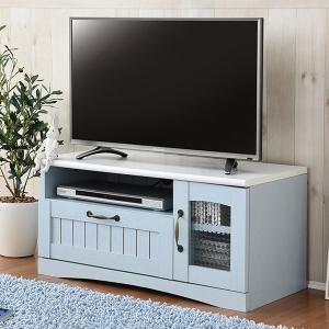 フレンチカントリー　ホワイト　ラスティック　テレビボード　アンティーク　シャビー テレビ台 ローボード カントリー調 フレンチスタイル 幅80cm （ TV台