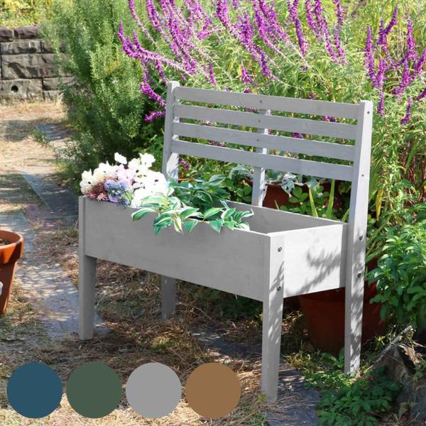 プランタースタンド 天然木 チェア型 幅80cm 木製 （ プランターボックス 9号 プランターラッ...