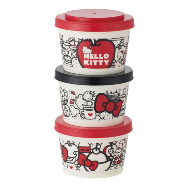 保存容器 240ml 薄肉保存容器 3個セット ハローキティ KT FoodRed （ キティ キテ...