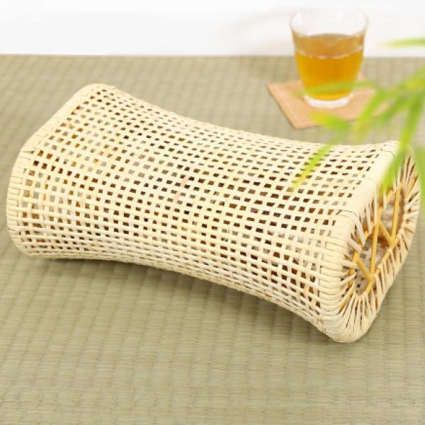 籐 まくら 18×30cm 天然素材 （ ムレにくい 通気製 ひんやり 涼しい ラタン 枕 ピロー ...