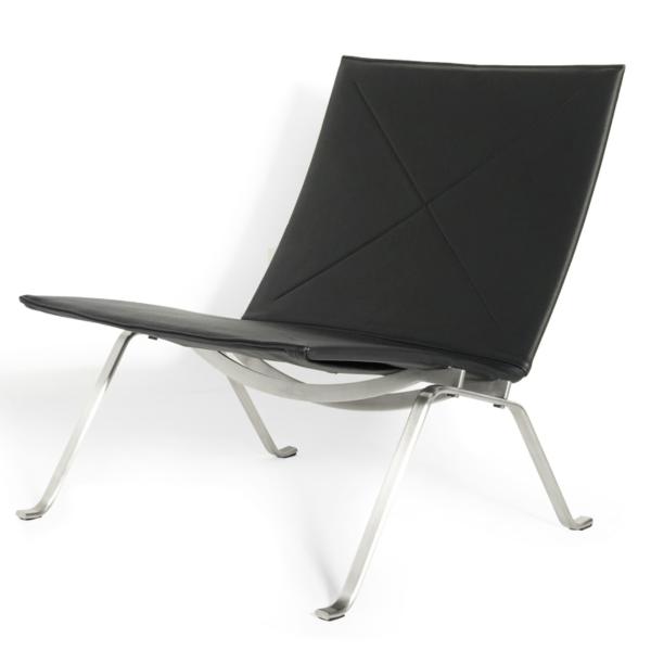 リビングチェア 座面高35cm 本革 PK22 ラウンジチェア （ レザー リプロダクト デザイナー...