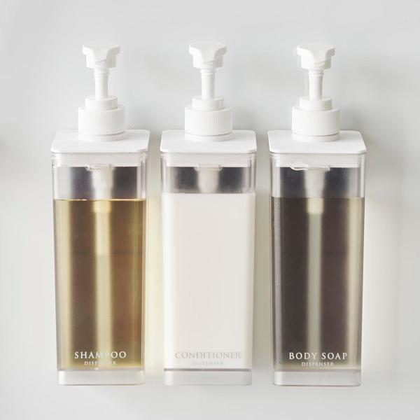 山崎実業 mist たっぷり洗剤が出るマグネットディスペンサー ミスト シャンプー コンディショナー...