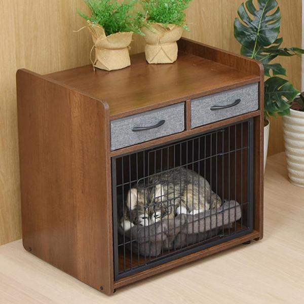 ペットケージ ドッグハウス グロリア 小型犬 木製 （ 幅62×奥行49.5×高さ63cm 犬 ドッ...