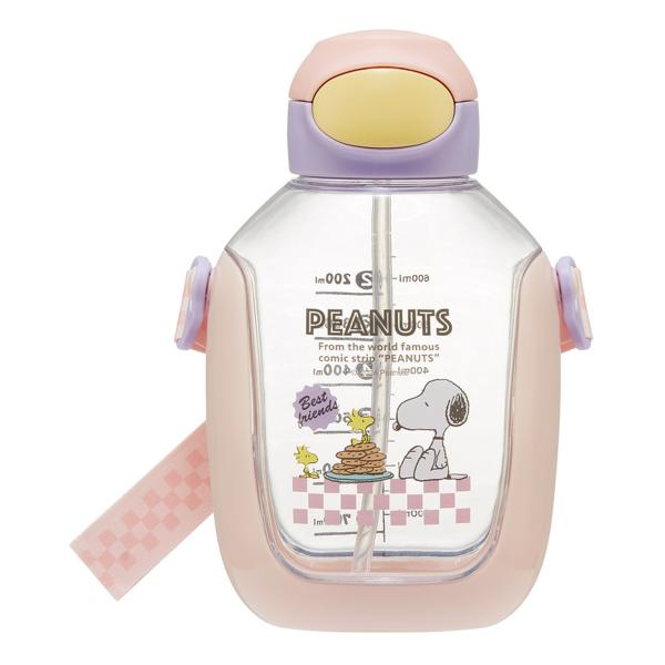 水筒 780ml ワンプッシュストローボトル スヌーピー 80sカフェ （ SNOOPY ストローボ...