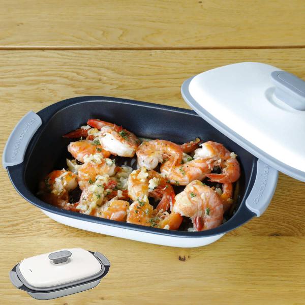 レンジパン 長方形 フタ付き 食洗機対応 電子レンジ調理器具 copan レンジグリル （ コパン ...