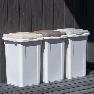 ゴミ箱 33L 連結 屋外 屋内 （ ごみ箱 33リットル 屋外用 ふた付き 分別連結式 ロック式 袋止め付き 洗える ）