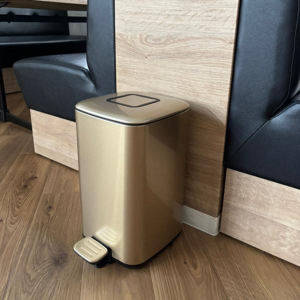 ゴミ箱 12L JAVA ステンレス製 ペダル （ ごみ箱 12リットル ふた付き 小さい ステンレ...