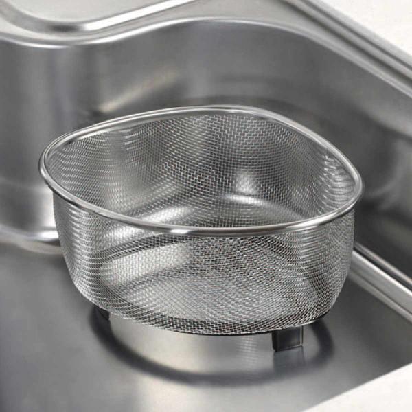 三角コーナー ベーシスライン ステンレス製 三角コーナーザル （ 生ゴミ入れ シンクポケット ゴミか...