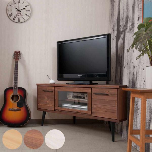 テレビ台 コーナータイプ 幅120cm 日本製 完成品 （ TV台 テレビボード AVボード 天然木...