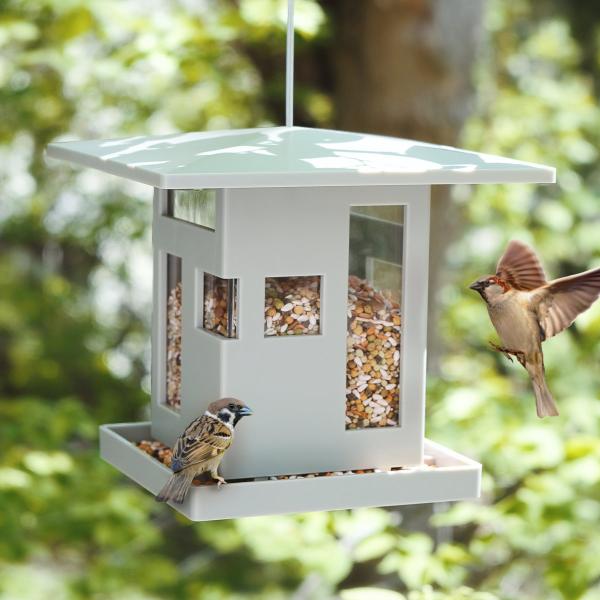 バードフィーダー Umbra バードカフェ （ 野鳥 小鳥 鳥の餌台 鳥の餌箱 鳥 エサ台 給餌器 ...