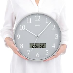 ノア精密 掛け時計 グリージョ MAG 電波時計 ステップ秒針 秒針停止