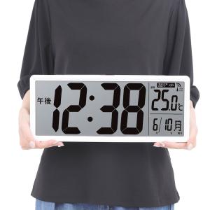 置き時計 クリアビュー 置掛兼用 デジタル時計 ...の商品画像