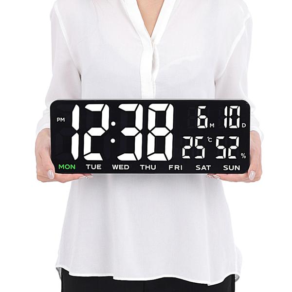 置き時計 ホワイトアワー 置掛兼用 デジタル時計 LED MAG 温湿度計付き （ 時計 デジタル ...
