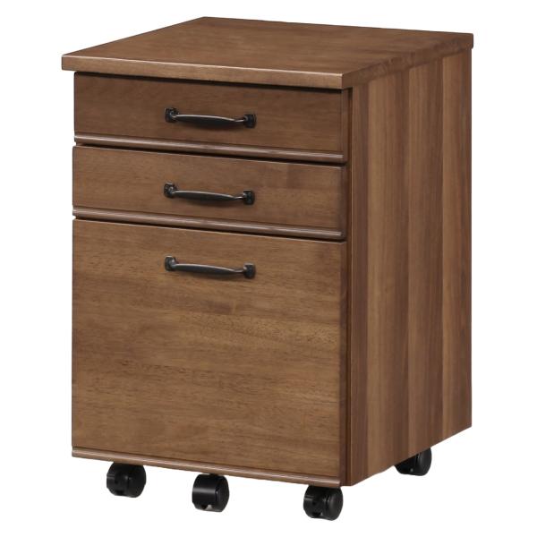 デスクワゴン 幅42cm 3段 キャスター付 トライR （ ワゴン サイドワゴン 引き出し 収納 デ...