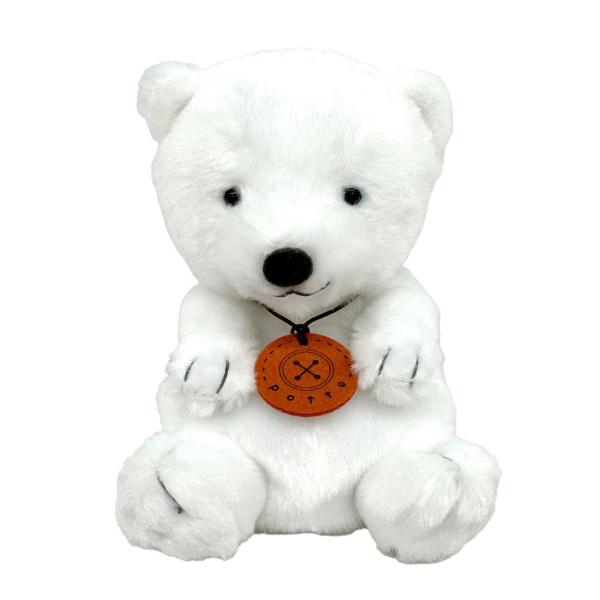 ぬいぐるみ potte シロクマ （ ヌイグルミ 動物 白くま 手のひらサイズ ふわふわ 雑貨 イン...