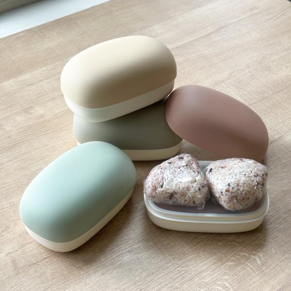 おにぎりケース 弁当箱 440ml やさしい彩り 長手おにぎり （ お弁当箱 2段 ランチボックス ...