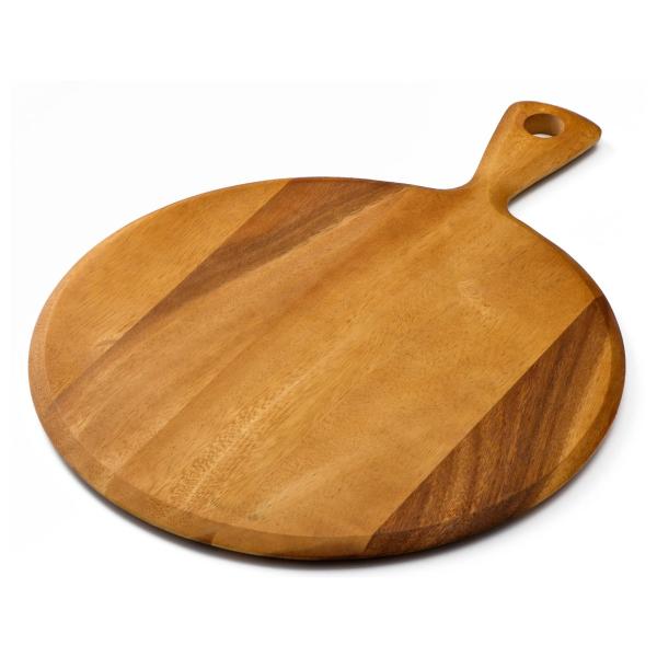 カッティングボード アカシア 丸 パドルボード L 奥行31cm （ 木製 ボード 丸型 ピザボード...
