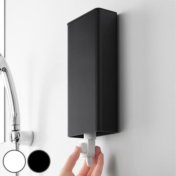 山崎実業 tower マグネットバスルーム詰め替えパウチディスペンサー収納ホルダー タワー L （ ...