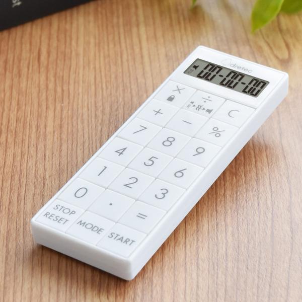 タイマー 時計付 電卓 バイブタイマー ネックストラップ付 （ ドリテック DRETEC 時計 スト...