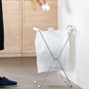 ゴミ箱 レジ袋スタンド シングルタイプ コンパクト （ ゴミ袋スタンド レジ袋 ゴミ袋 スタンド 分別 折りたたみ ゴミ袋ホルダー 袋 ごみ箱 ）